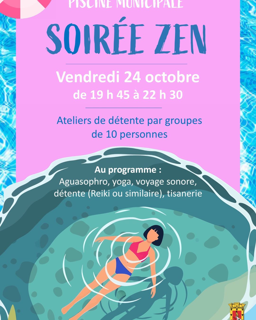 Piscine soirée zen 25